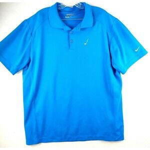 Nike Golf Dri-Fit Mens X-Large Tour Performance Golfer Polo Shirt Blue Size XL